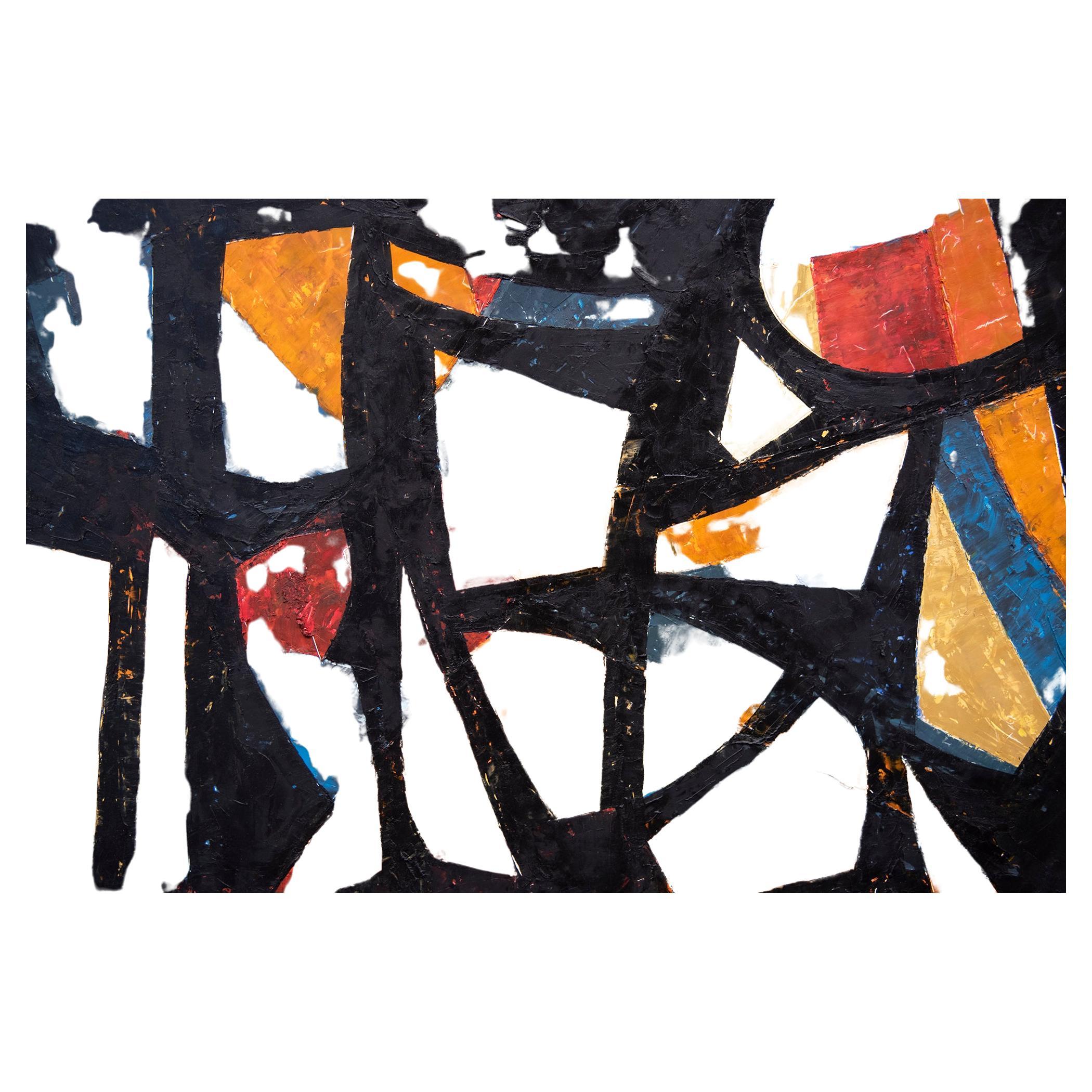 Abstract Painting by Timothy Norr entitled Tracery, 2007. Oil on canvas, signed by the artist.