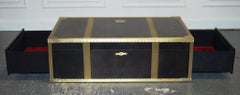 TIMOTHY OULTON CUMBERLAND COLLECTION COFFEE TABLE WITH RED VELVET LINiNG