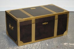 TIMOTHY OULTON CUMBERLAND COLLECTION STORAGE TRUNK WITH RED VELVET LINiNG