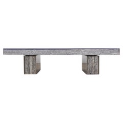 Timothy Oulton Glacier Coffee Table Burnt Timber in Lucite 6 Ft