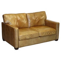 TIMOTHY OULTON HALO TWO SEATER ViSCOUNT Tan LEDER SOFA (1/2)