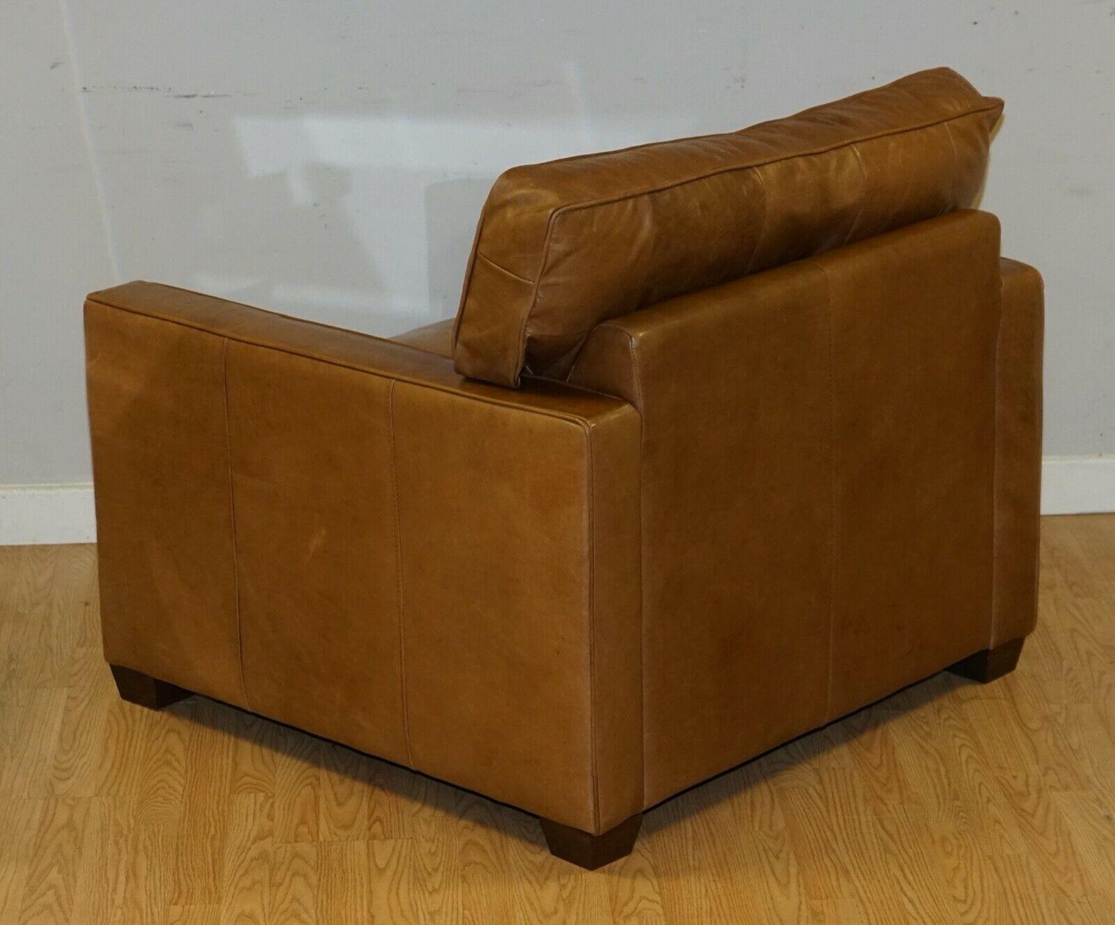Timothy Oulton Halo Viscount William Large Armchair in Brown Leather 3