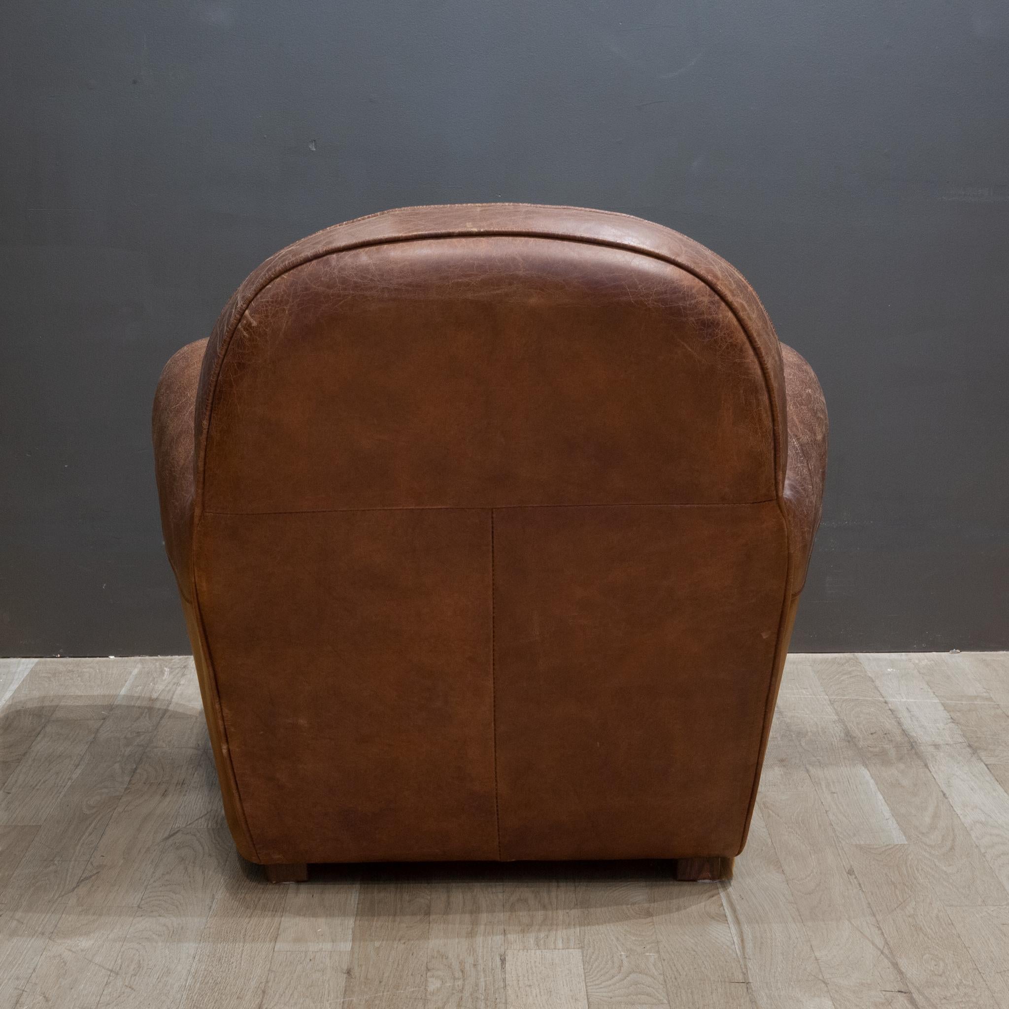 leather hand chair