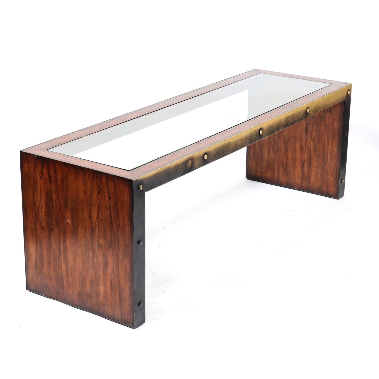 Metal Timothy Oulton Modern Industrial Table and Ottoman Stools Set