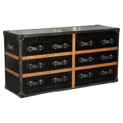 Used Timothy Oulton Radcliffe 'Oxford University' Crocodile Leather Chest of Drawers