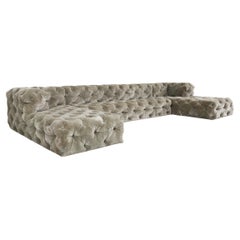 Timothy Oulton Soho getuftetes U-förmiges Chaise Sofa in U-Form mit 16 Fuß.