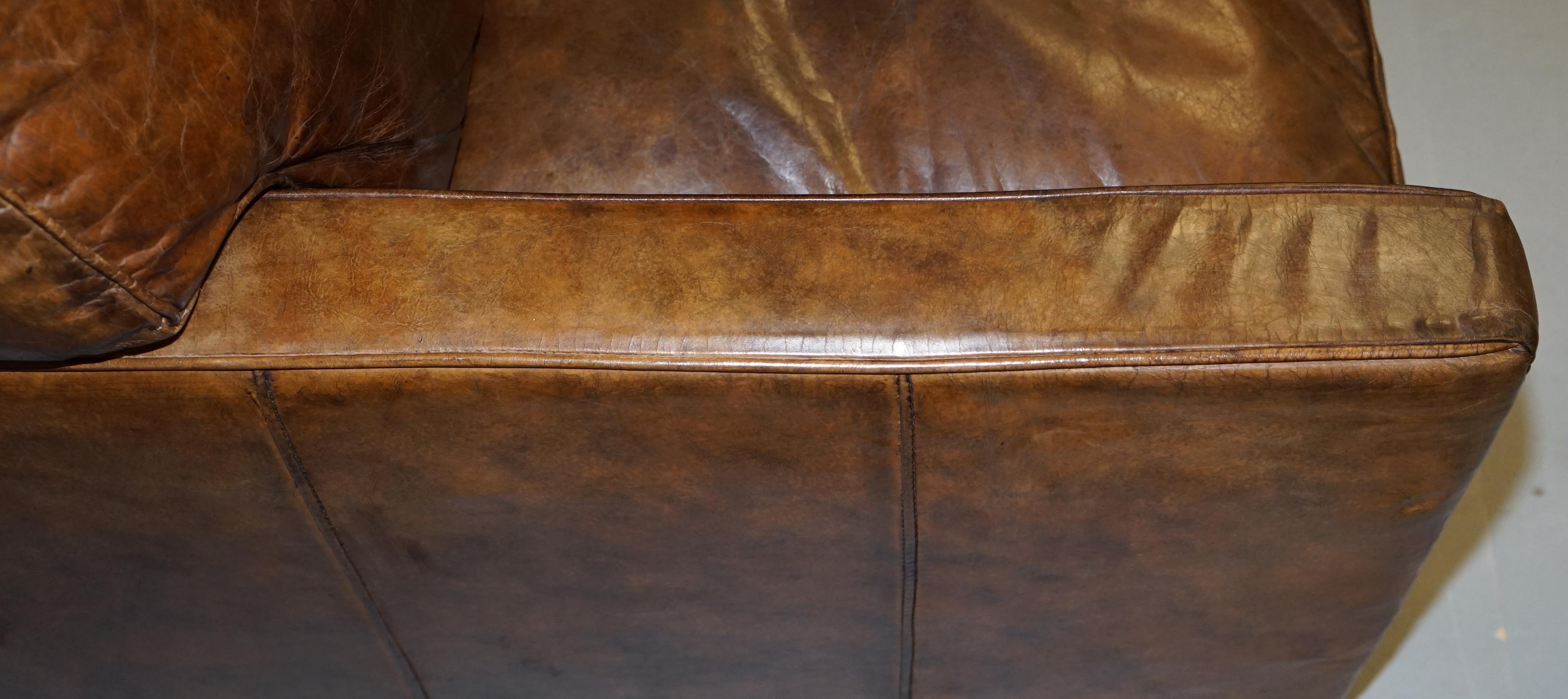 Timothy Oulton Viscount William Halo Three Seat Leather Sofa Part Set 2