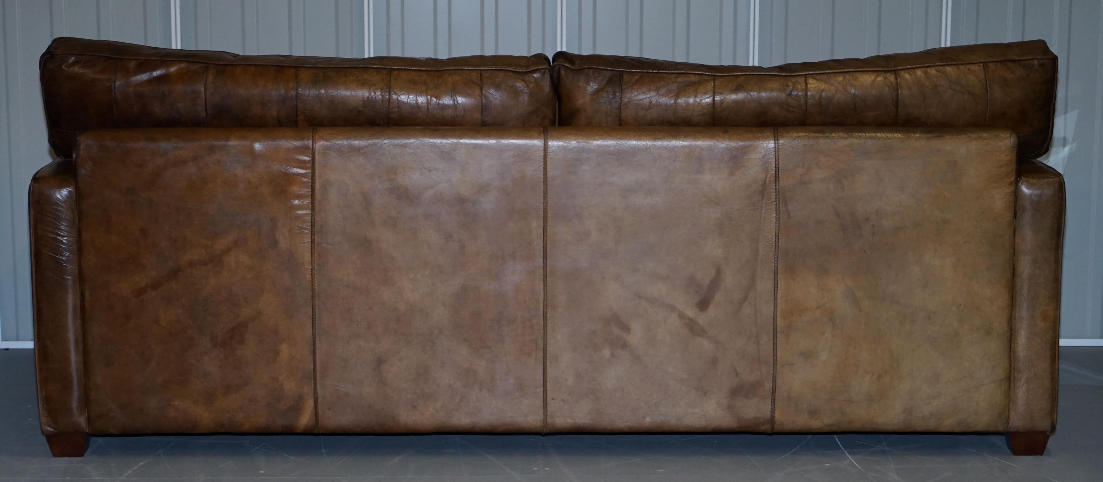 Timothy Oulton Viscount William Halo Three Seat Leather Sofa Part Set 6
