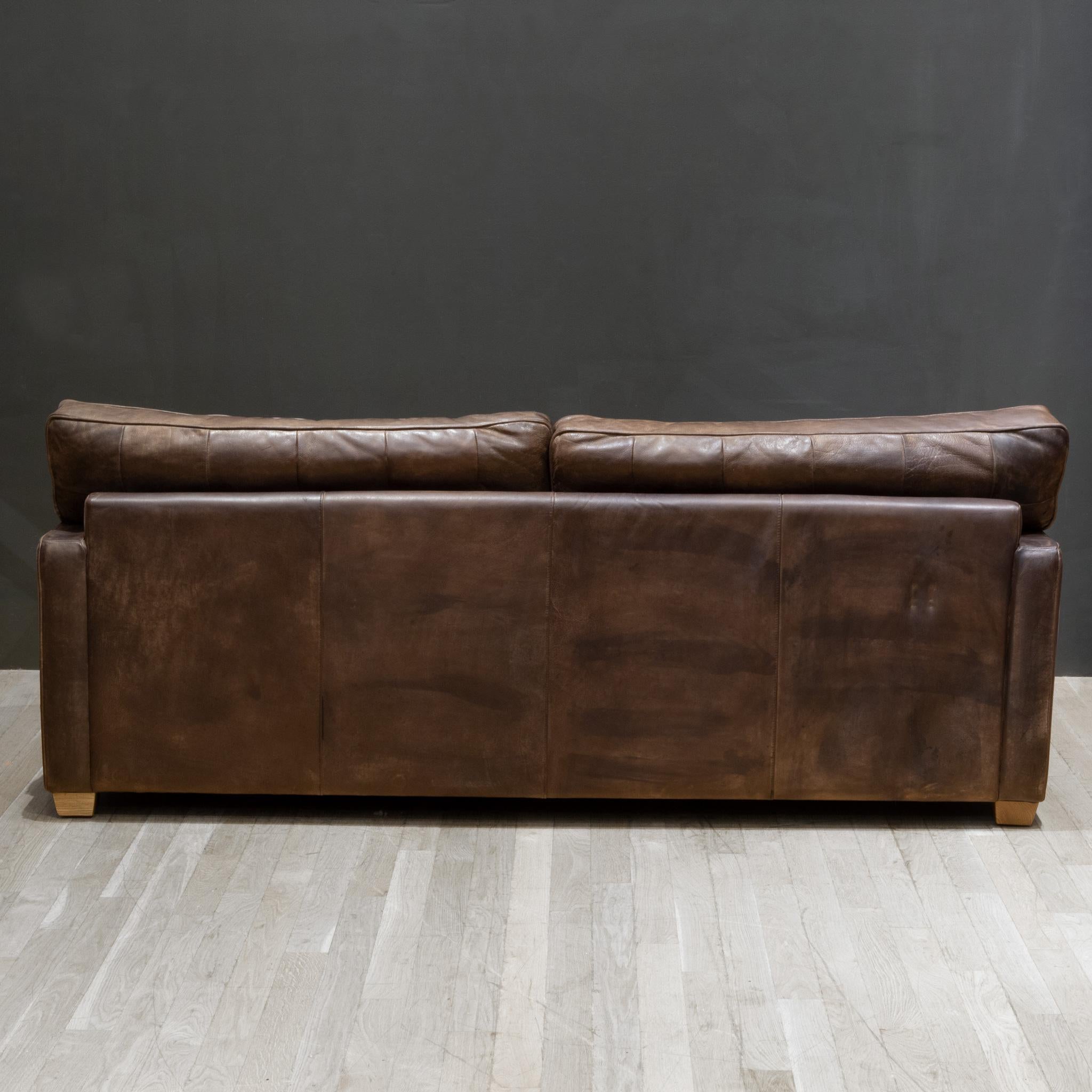 Timothy Oulton Viscount William Leather 3 Seater Sofa 2