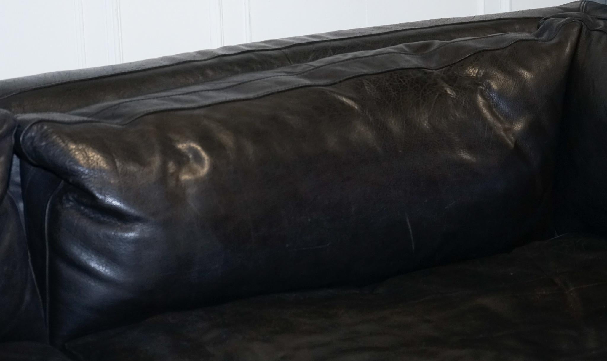 TIMOTHY OULTON ZENNA SECTIONAL GREY LEATHER SOFA FEATHER FiLLED CUSHION RRP £10K For Sale 6