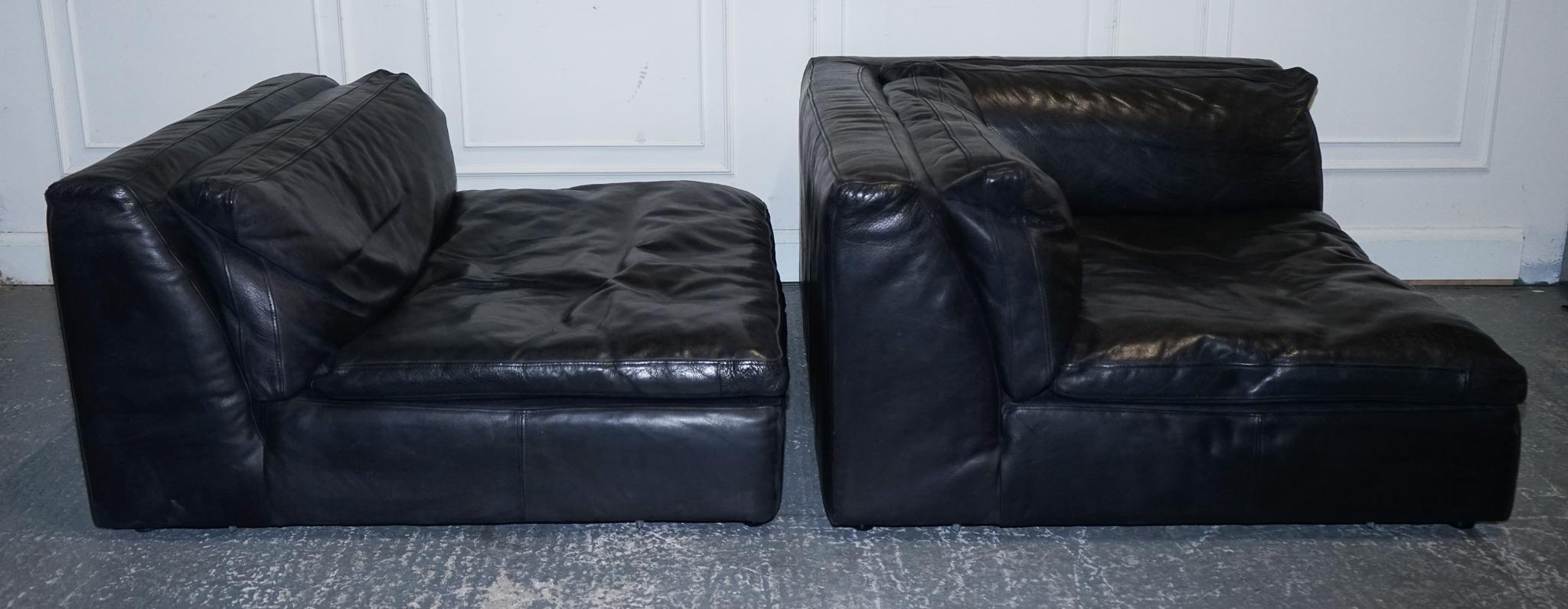 Hand-Crafted TIMOTHY OULTON ZENNA SECTIONAL GREY LEATHER SOFA FEATHER FiLLED CUSHION RRP £10K For Sale