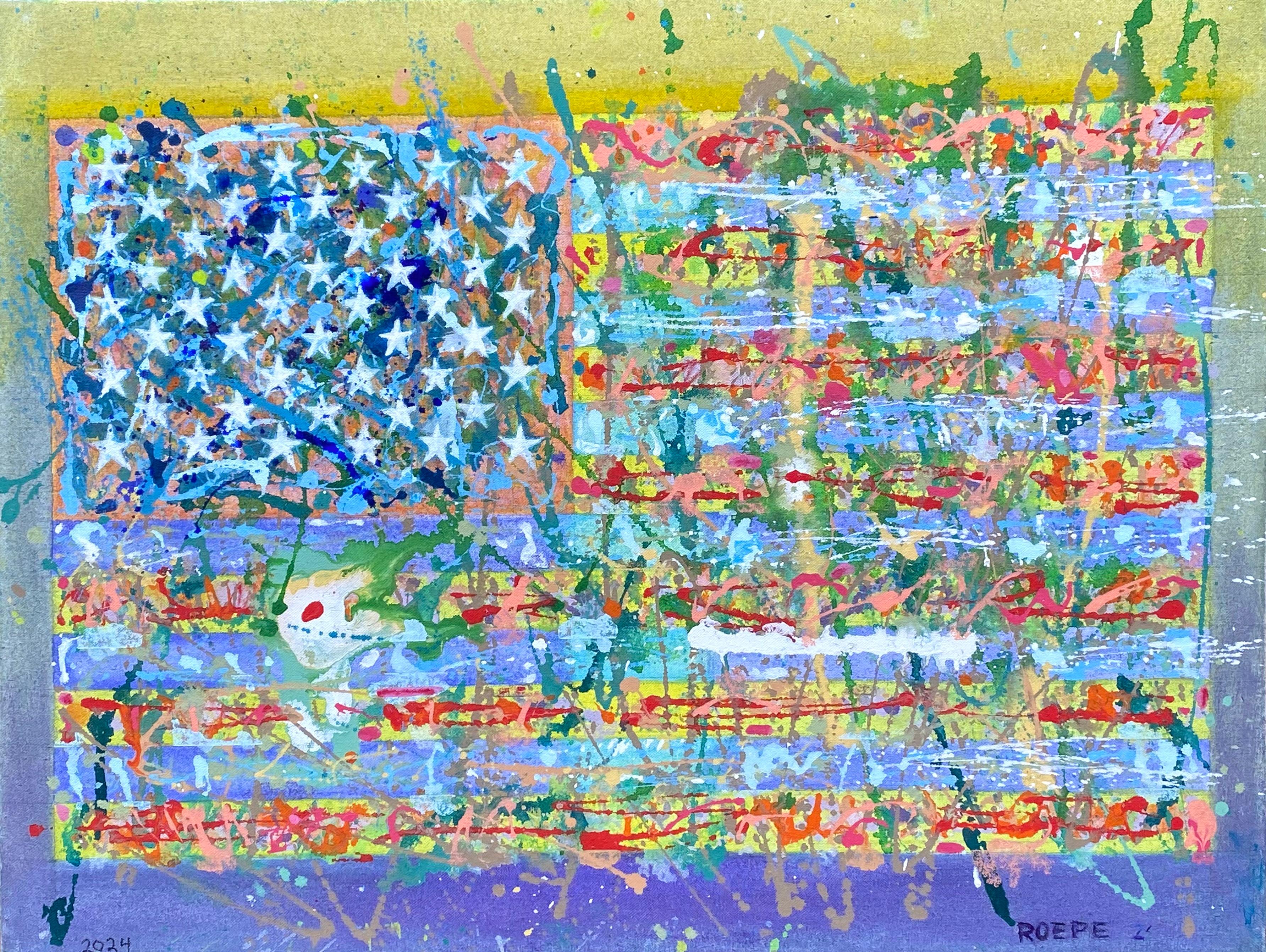 "Bandiera Serie 8" - Mixed Media Art di Timothy Roepe