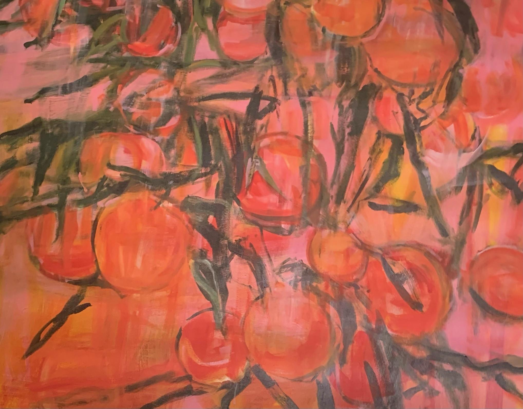 Timothy Sanchez Abstract Painting - Oranges  48 X 60