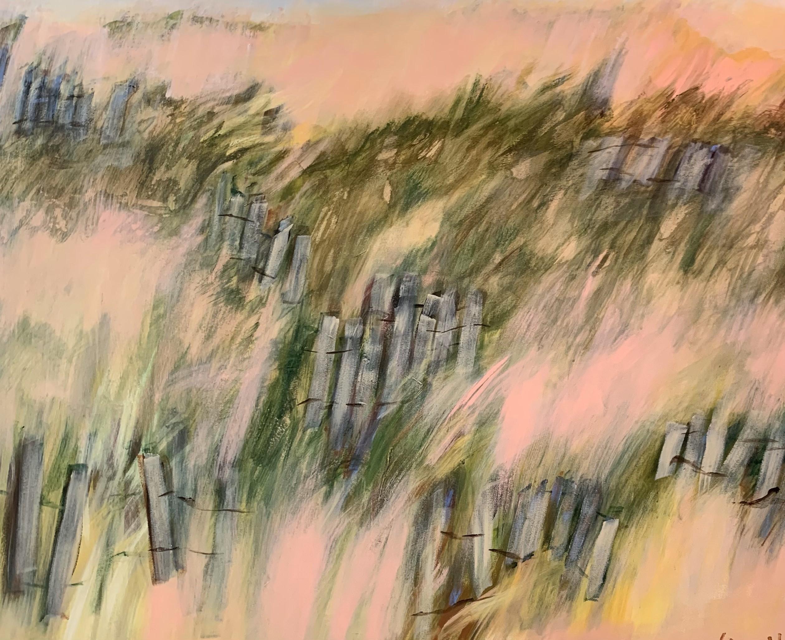 Timothy Sanchez Abstract Painting - Random Fences  48 X 60