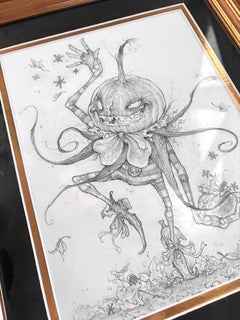 « James, the Mischievous Pumpkin Lad » de Timothy Von Rueden, dessin en graphite