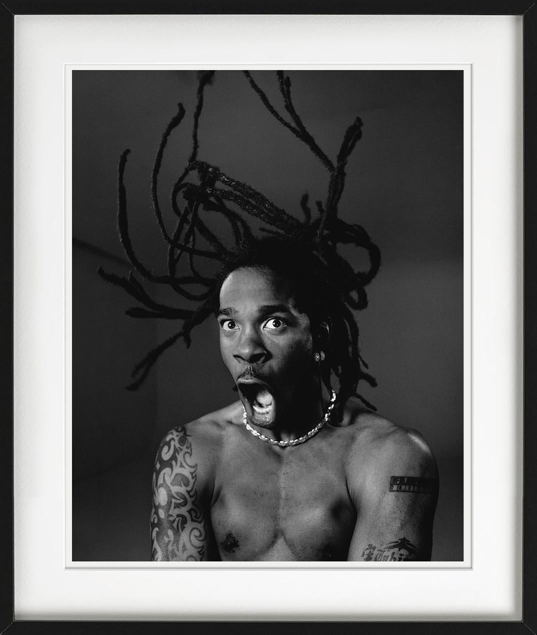 Busta Rhymes, Busta Rhymes in B/N da urlo, Fine Art Photography, 1997 in vendita 2