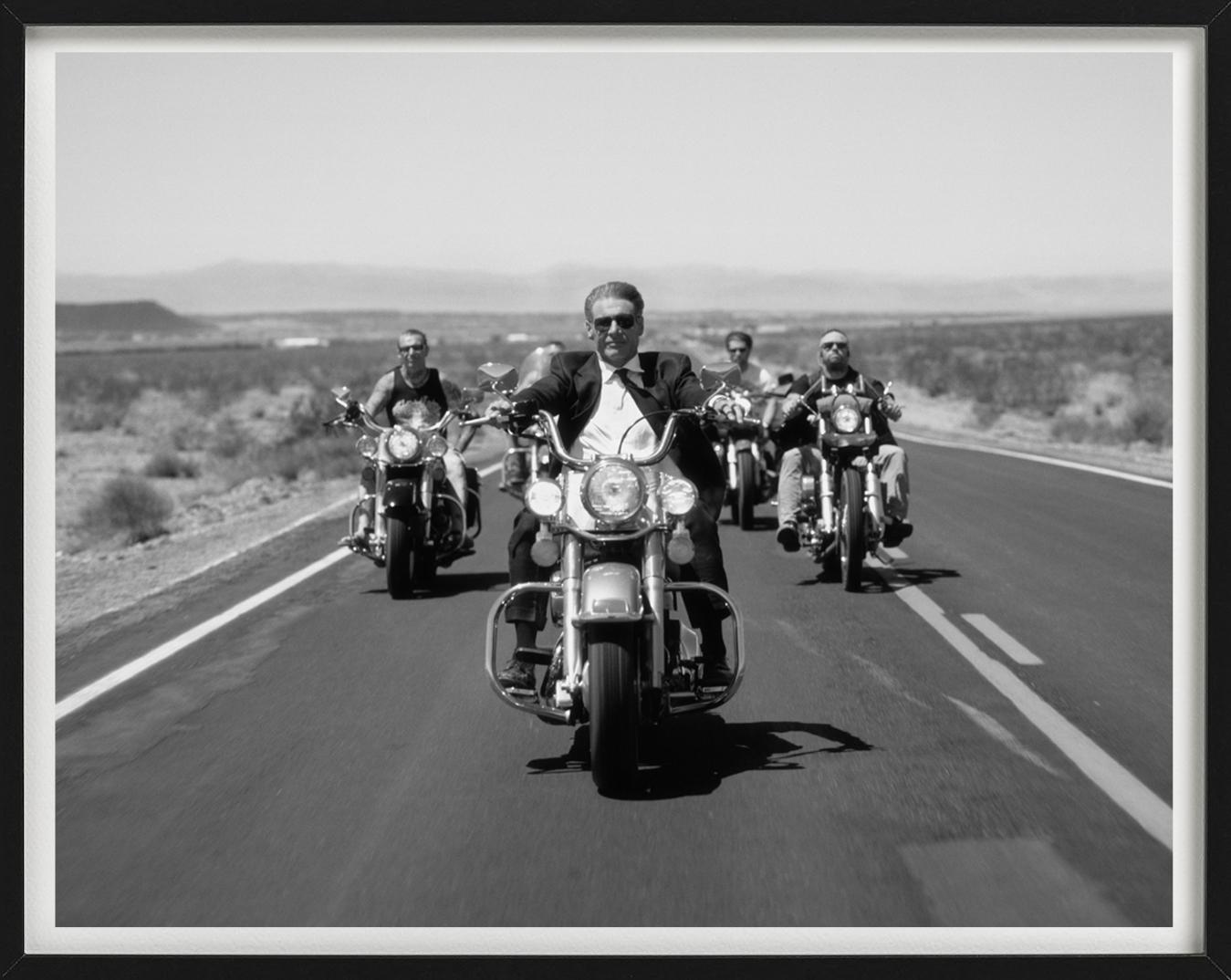 Harrison Ford - Moto, photographie d'art - Marron Color Photograph par Timothy White