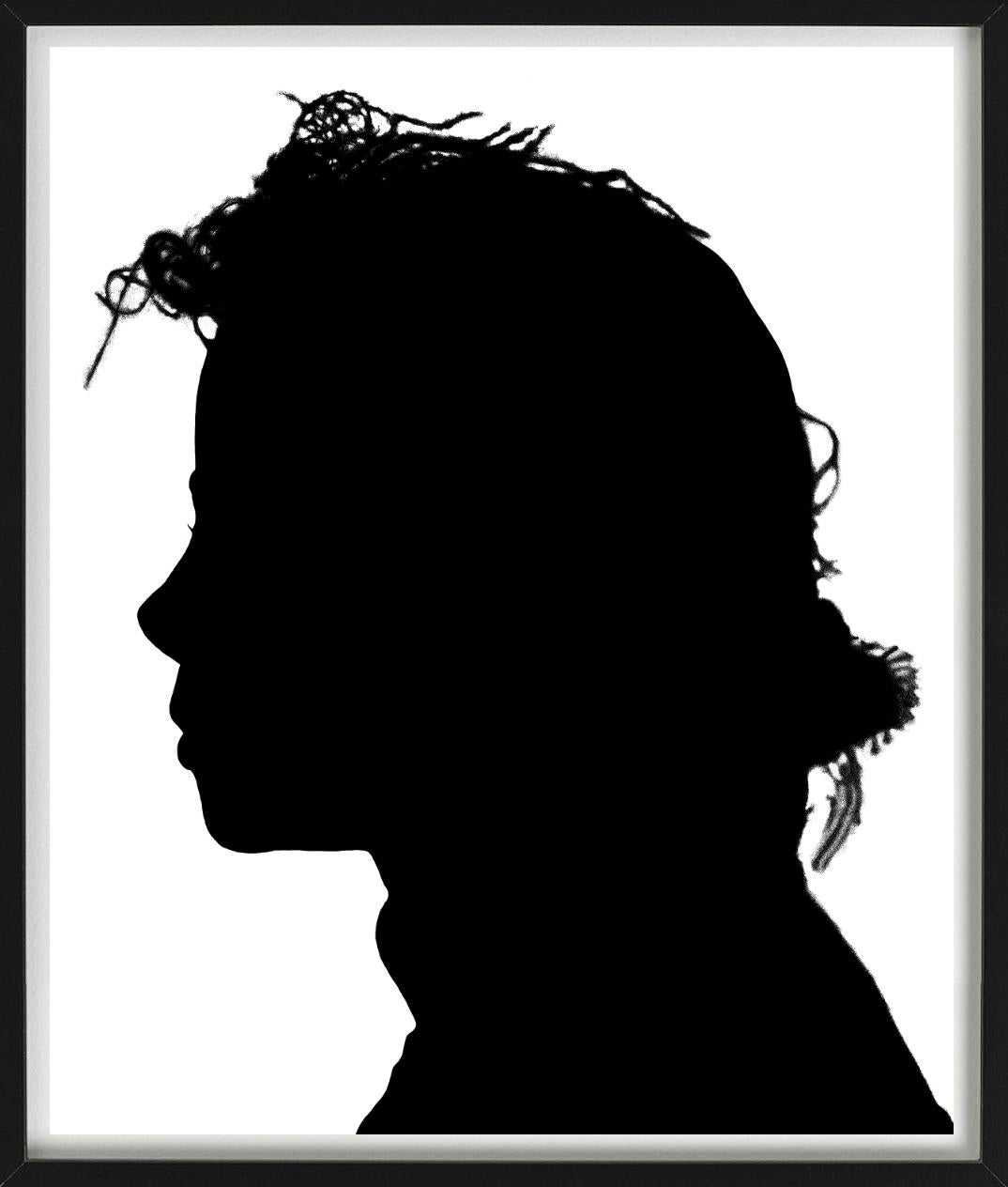 Michael Jackson Seitenprofil, Schwarz-Weiß-Silhouette, Fine Art Photography im Angebot 1