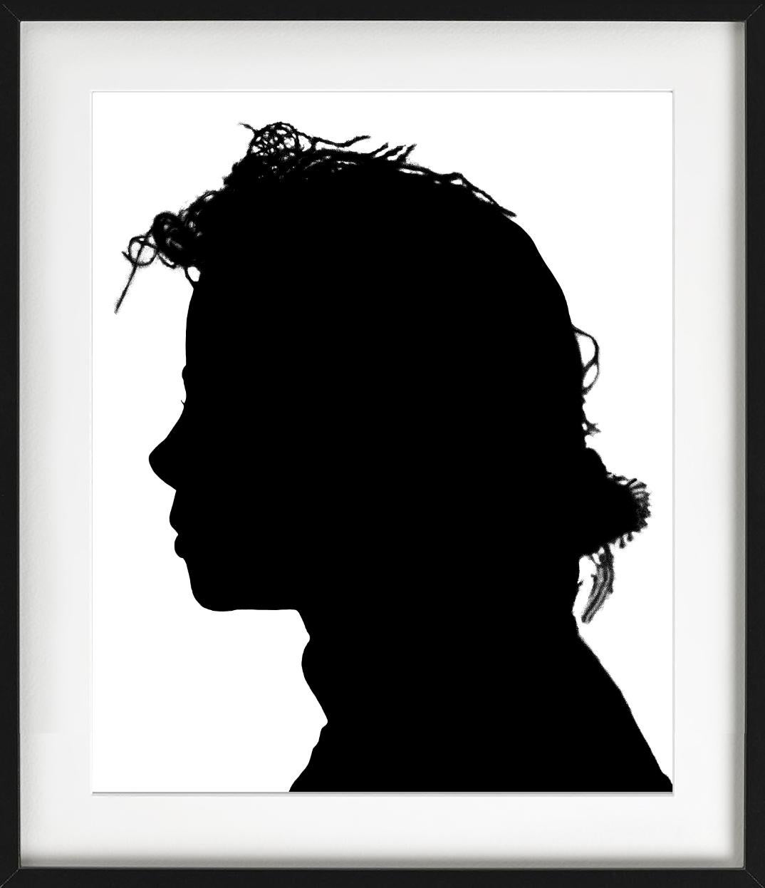 Michael Jackson Seitenprofil, Schwarz-Weiß-Silhouette, Fine Art Photography im Angebot 2