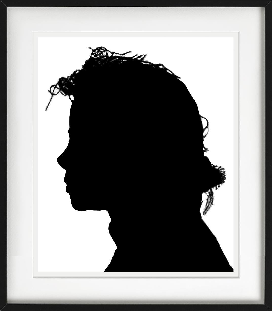 Michael Jackson Seitenprofil, Schwarz-Weiß-Silhouette, Fine Art Photography im Angebot 3