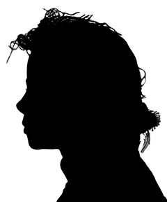 Michael Jackson side profile, Black and white silhouette, Fine Art Photography