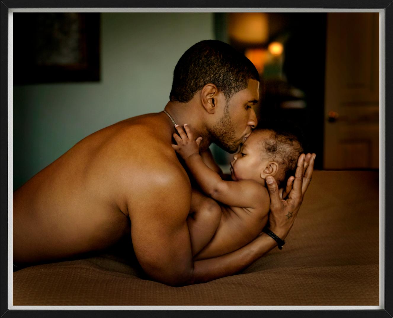 Usher and Son - Family Portrait of Father and Baby, Fine Art Photography For Sale 1