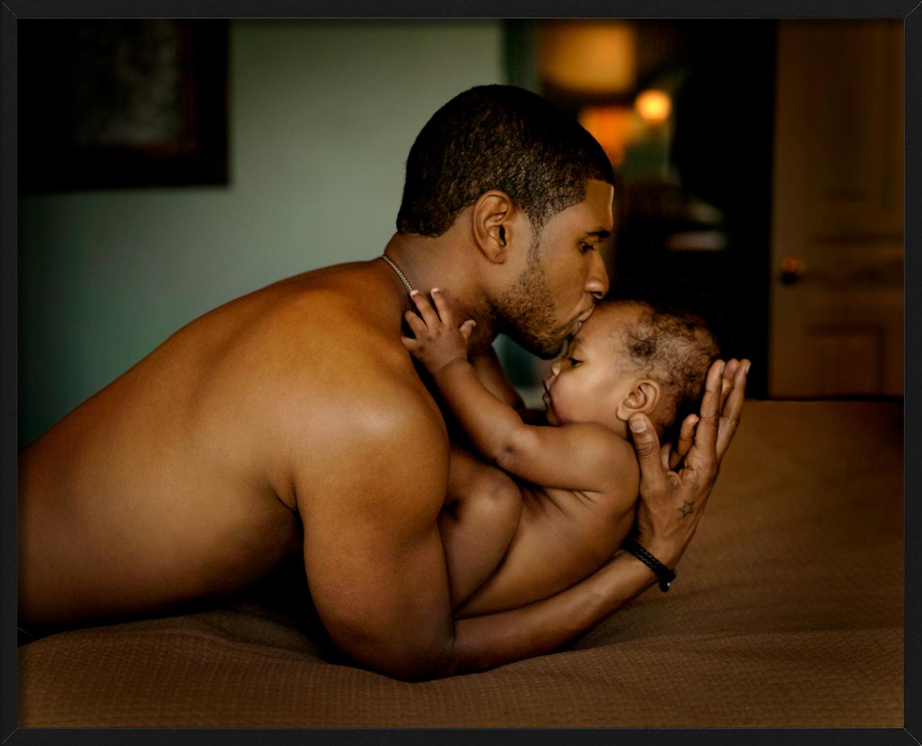 Usher and Son - Family Portrait of Father and Baby, Fine Art Photography For Sale 2