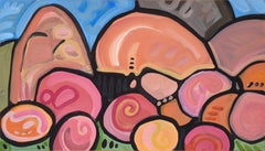 "Of Stories and Stones" Whimsical Landscape in Acrylic on Wood Panel