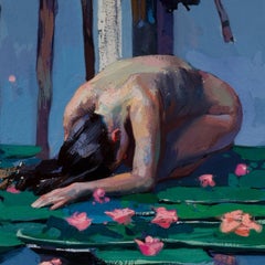 "Worship" (2020) By Timur Akhriev, Original Realist Gouache Painting