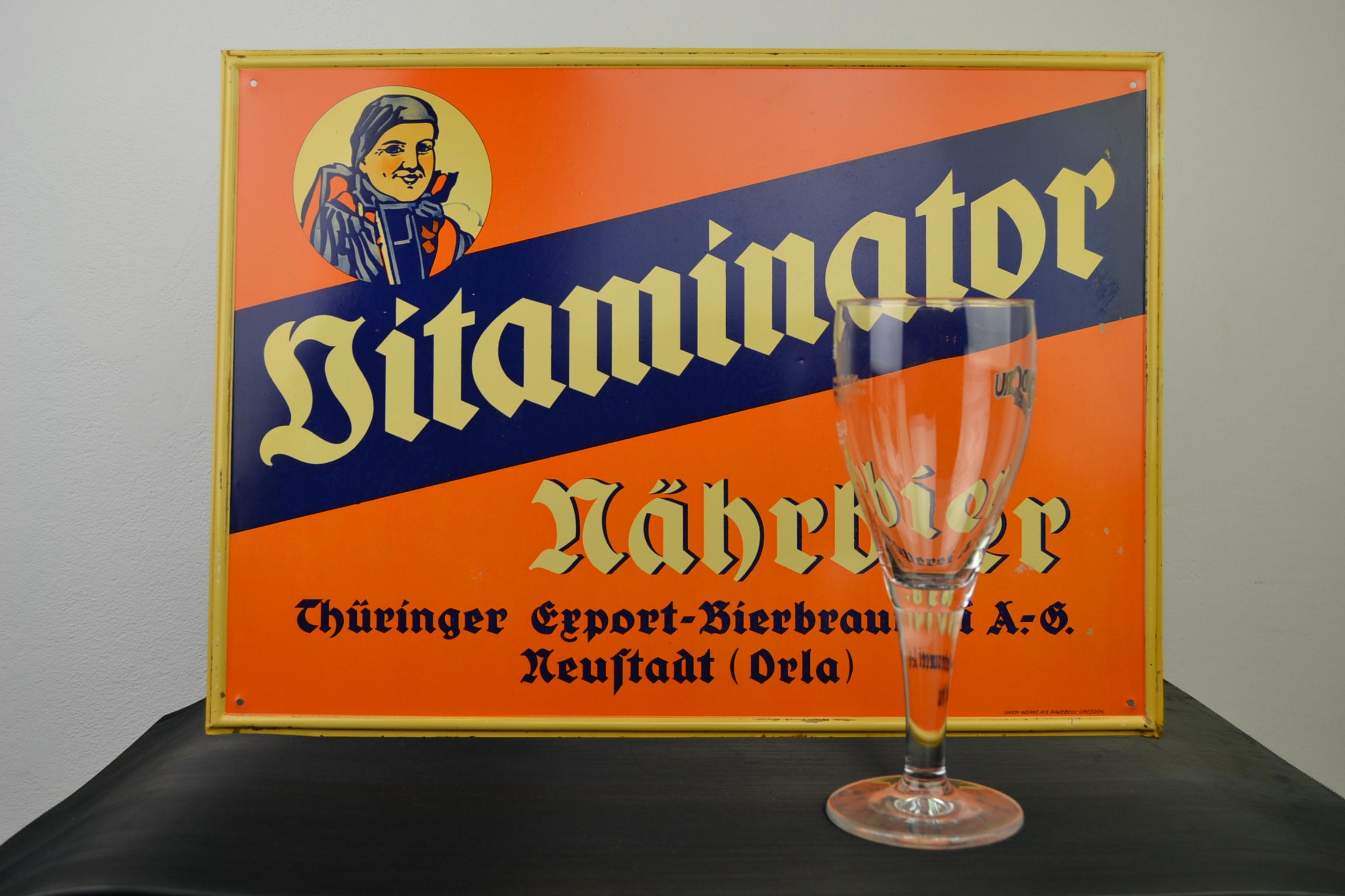 Tin Advertising Beer Sign, Germany, 1940s 14