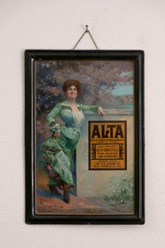 Tin Advertising Sign for Alta Ginger Ale, San Francisco, ca.1905