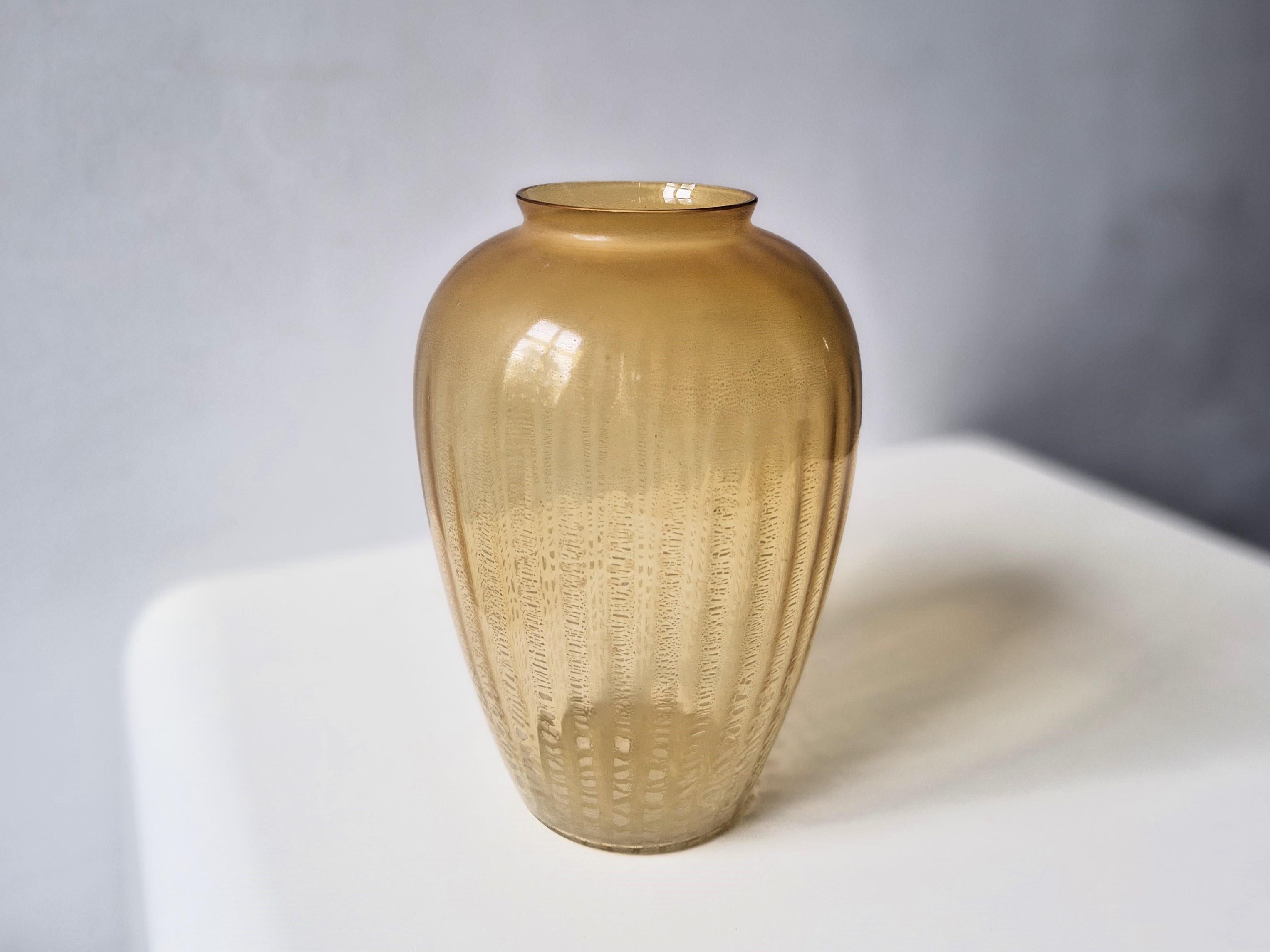 Mid-20th Century Tin crackle Sonoor vase by A.D. Copier for Leerdam, The Netherlands 1938 For Sale