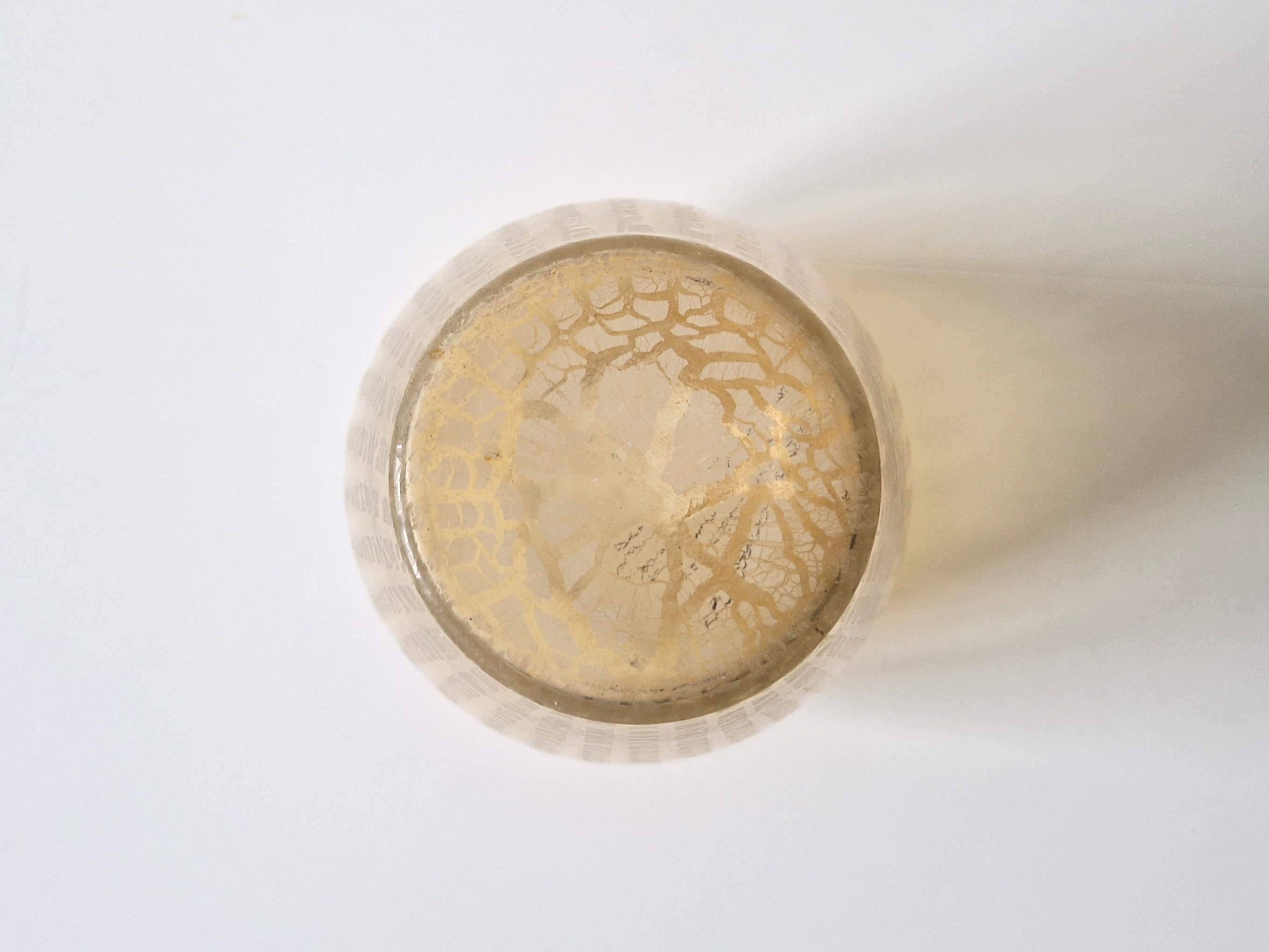 Tin crackle Sonoor vase by A.D. Copier for Leerdam, The Netherlands 1938 For Sale 1