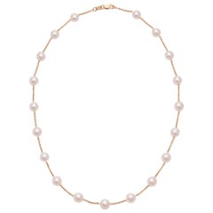 Tin Cup Rose Gold Chain and Pearls