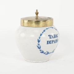 Tin-Glazed "Tabac deParis" Tobacco Jar