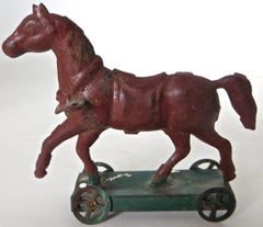 Tin Horse on Platform Penny Toy 'Diminutive', circa 1890, German