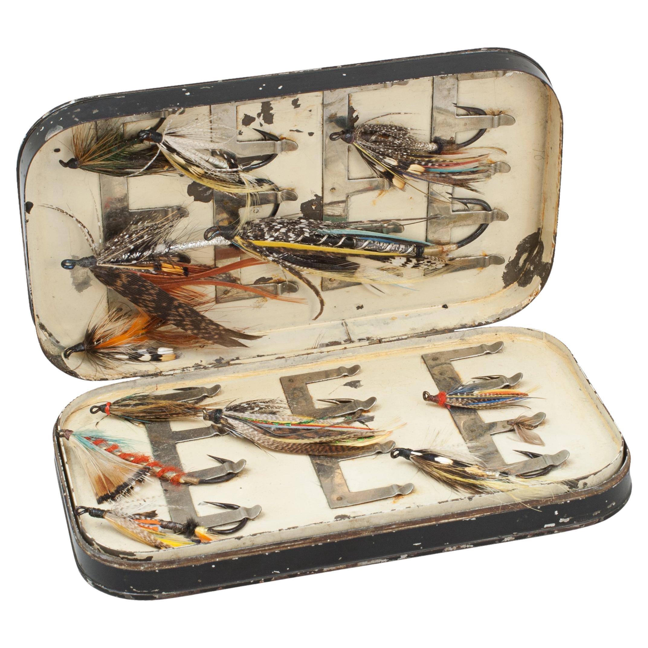 Tin Of Fly Fishing Salmon Flies