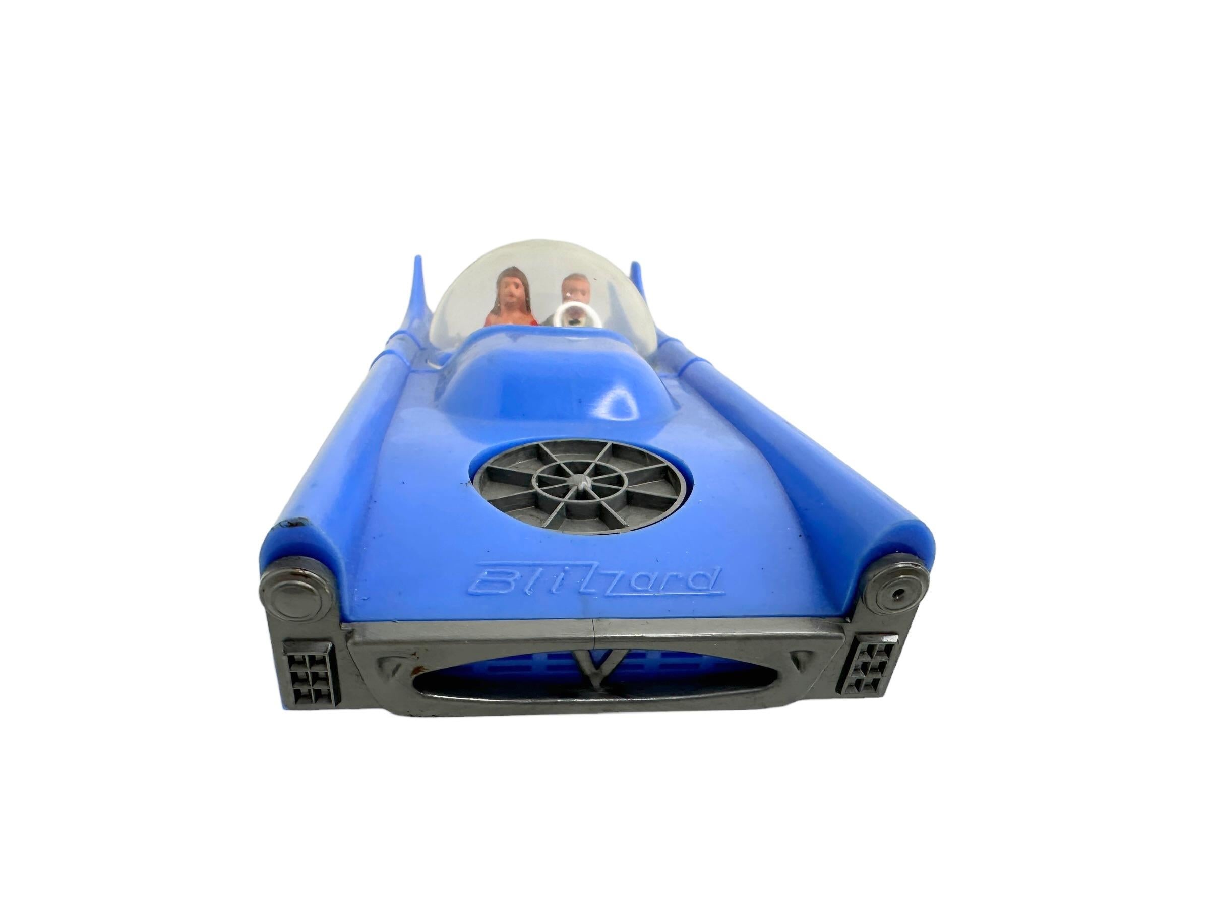 German Tin Plastic Futuristic Blizzard 2000 Friction Toy Car Vintage GDR 1960s For Sale
