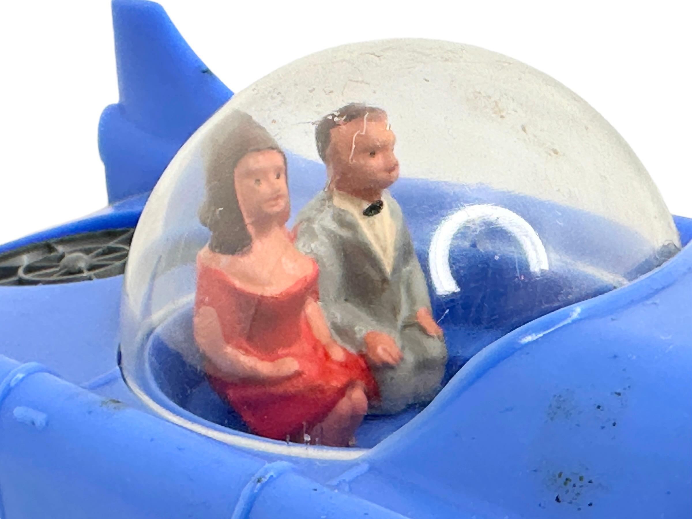 Tin Plastic Futuristic Blizzard 2000 Friction Toy Car Vintage GDR 1960s For Sale 1