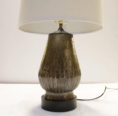 Tin Plated Copper Lamps with Etching, a Pair