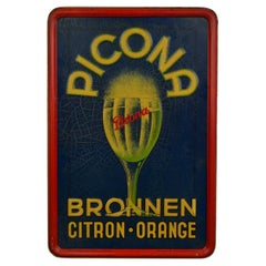 Vintage Tin Sign Lemonade, 1930s, Belgium