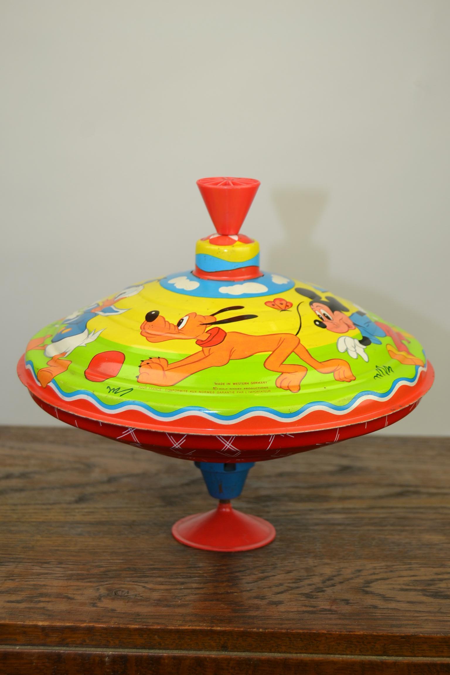 Zinn Spinning Top Spielzeug, Disney-Charakter  Von LBZ, Westdeutschland im Angebot 9