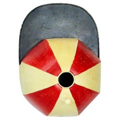 Tin toleware birdhouse shaped as a Childs hat