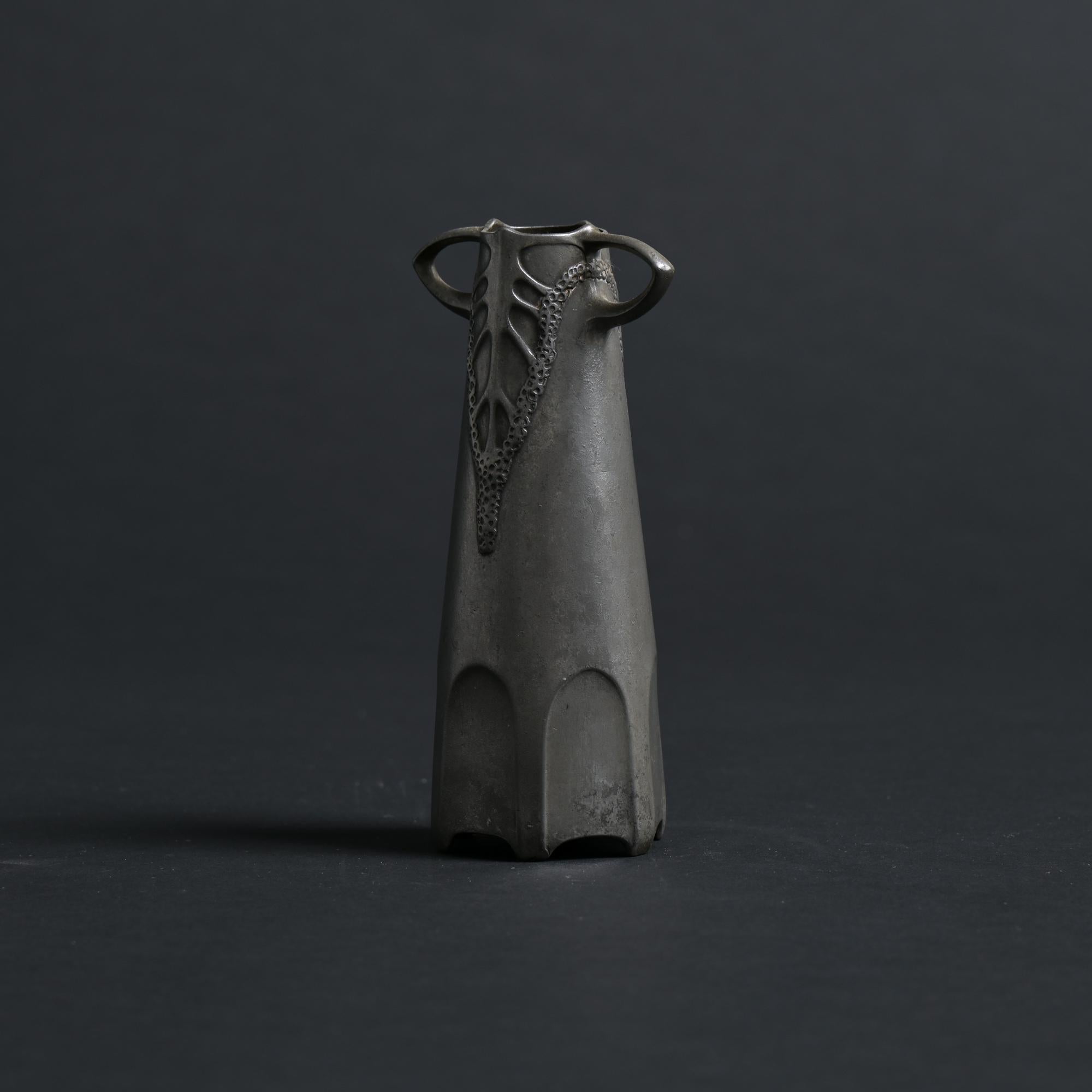 Début du 20ème siècle Tin Urania Vase by Friedrich Adler en vente