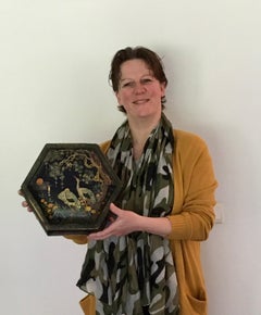 Tin with Cranes, Asian Style, Early 20th Century