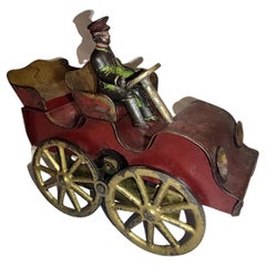 Tin & Wood Open Touring Hill Climber Toy Car by Clark, circa 1903