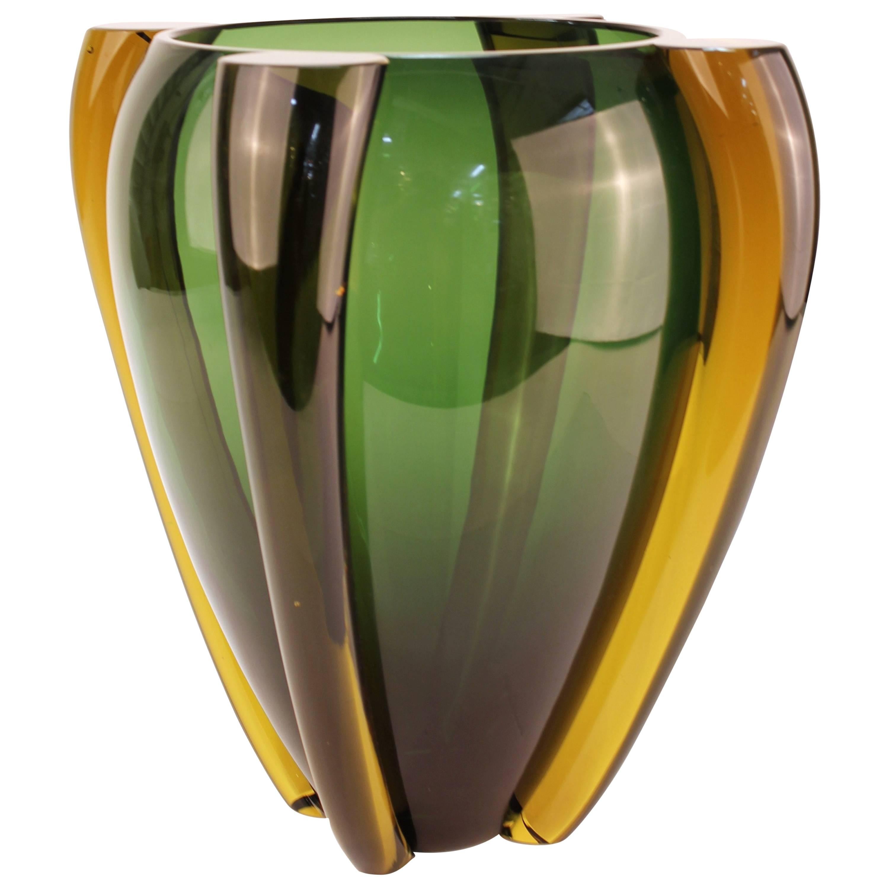Tina Aufiero for Venini Murano Glass Vase at 1stDibs | tina aufiero glass