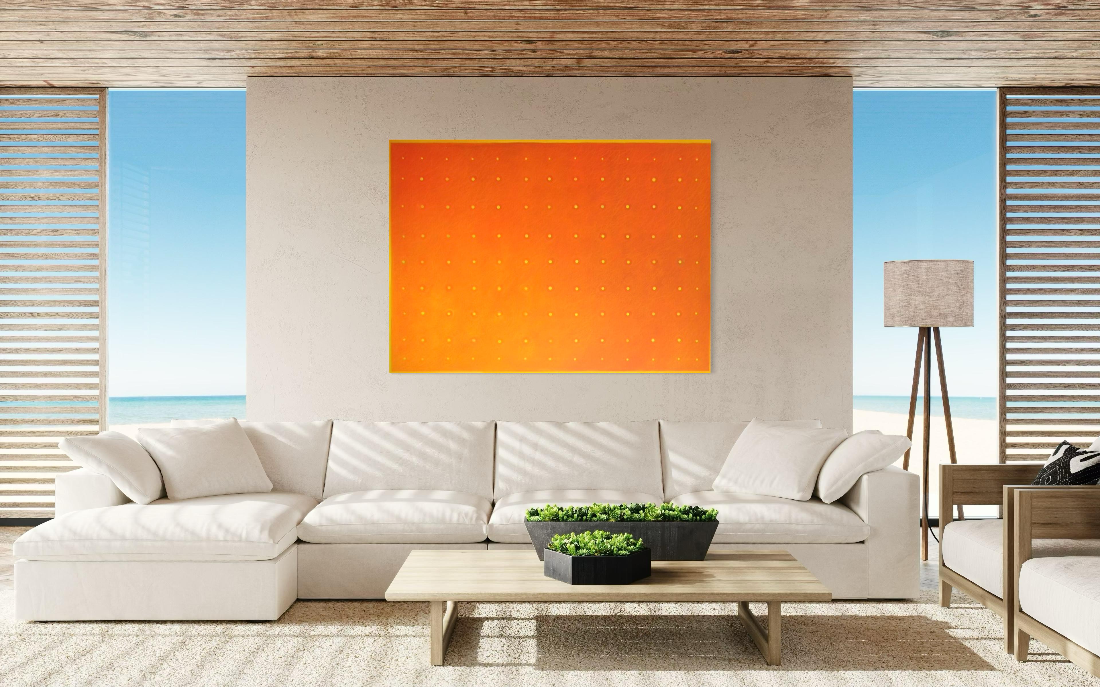 Dotson Orange 117 - Grande peinture abstraite en vente 1