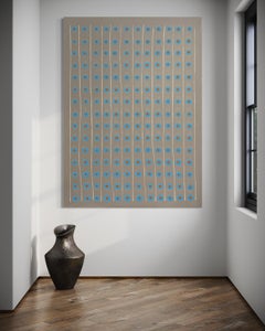 "All Options Included" - Large Modern Abstract Circles in Gray, Blue, and Orange