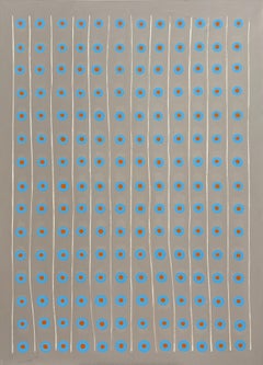 "All Options Included" - Large Modern Abstract Circles in Gray, Blue, and Orange